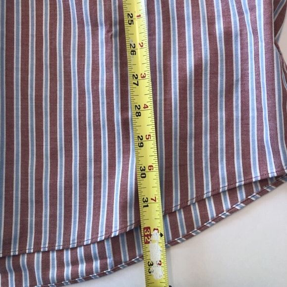 L.L. Bean Mens Button Down Shirt Multicolor Stripe Long Sleeve Pocket Tall L - Picture 8 of 8